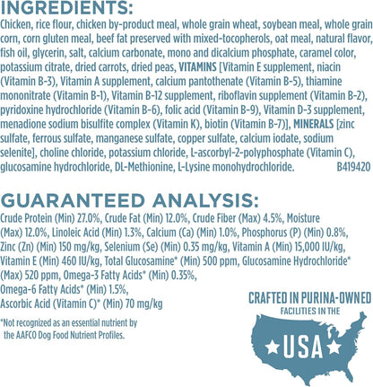 Purina ONE Plus Joint Health Formula Natural With Added Vitamins, Minerals and Nutrients Dry Dog Food - 16.5 lb. Bag