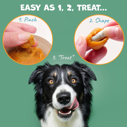 Flavor-Doh with Dog Probiotics - Flavored Pill Wrap for Dogs to Hide Capsules and Shape into Pill Pocket Treats for Dogs - Easy-to-Use Treat Paste for Pet Medicine - Savory Bacon (4.2oz)