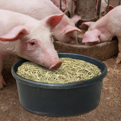 Horse Feed Pan, 4L Rubber Animal Feed Bowl, Water Trough Food Container for Dog Cat Duck Chicken Small Animal Ranch Farm Outdoor