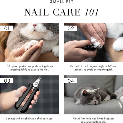 Tweezerman Small Nail Clippers for Dogs & Cats, Manual Professional Dog & Cat Nail Trimmer with Ergonomic Handle