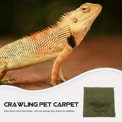 Beaupretty Reptile Carpet Substrate Liner for Terrarium Washable Turtle Lizard Bedding Mat for Tortoise and Climbing Pets Natural-Looking Reusable Habitat Carpet for Snakes and Amphibians