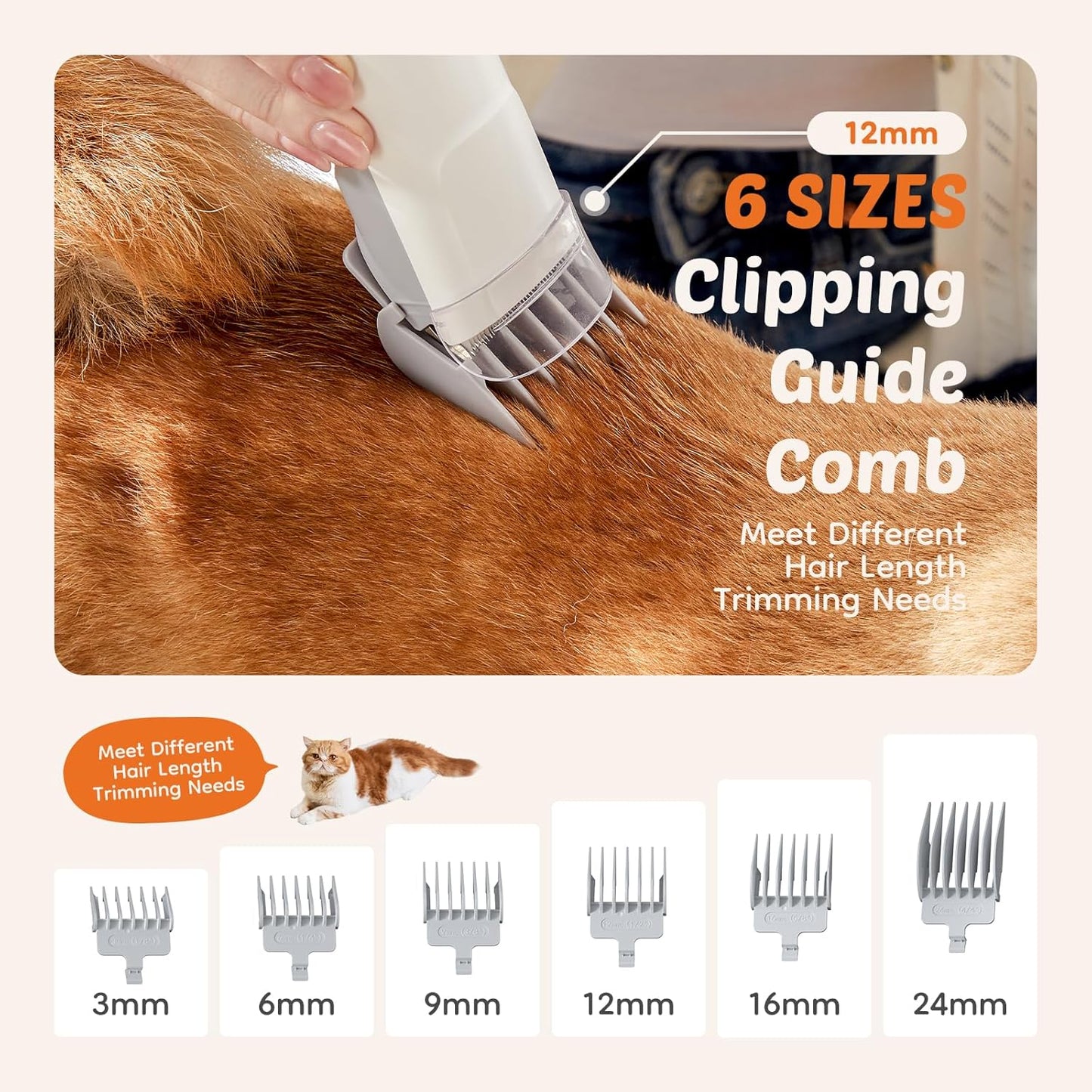 Professional Pet Grooming Vacuum Kit: 2.5L Cup, 3 Suction Modes, 5 Groomer Tools with Cordless Low Noise Hair Trimmer for Dogs, Cats & Other Animals