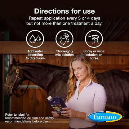 Farnam Repel-X pe Concentrated Fly Spray for Horses, Just Add Water 16 Ounces