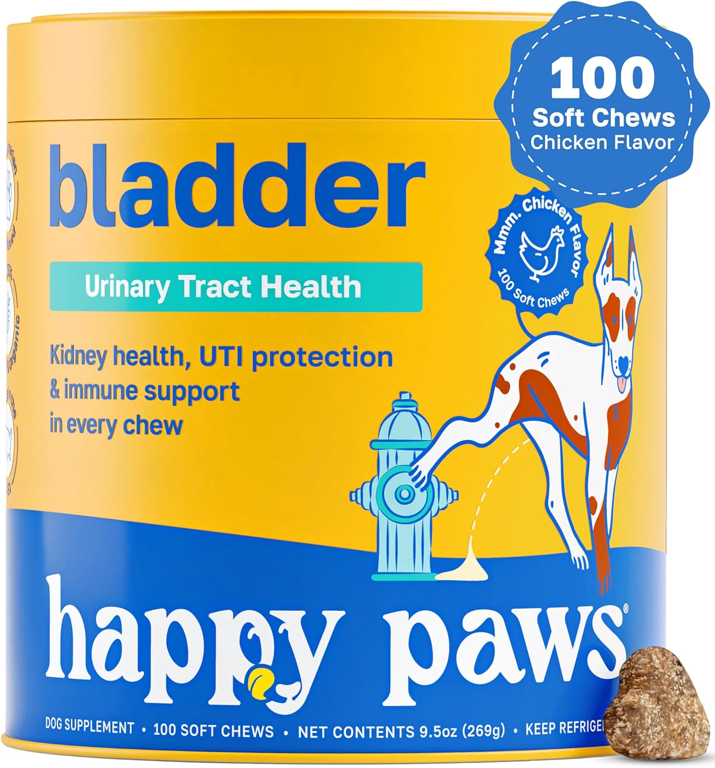 The Bladder Buddy Pack – Urinary Tract, Digestive & Immune Support for Dogs – with Cranberry, Mushrooms, Probiotics, & Pumpkin – Vegan Soft Chews, Non GMO, Natural Formula