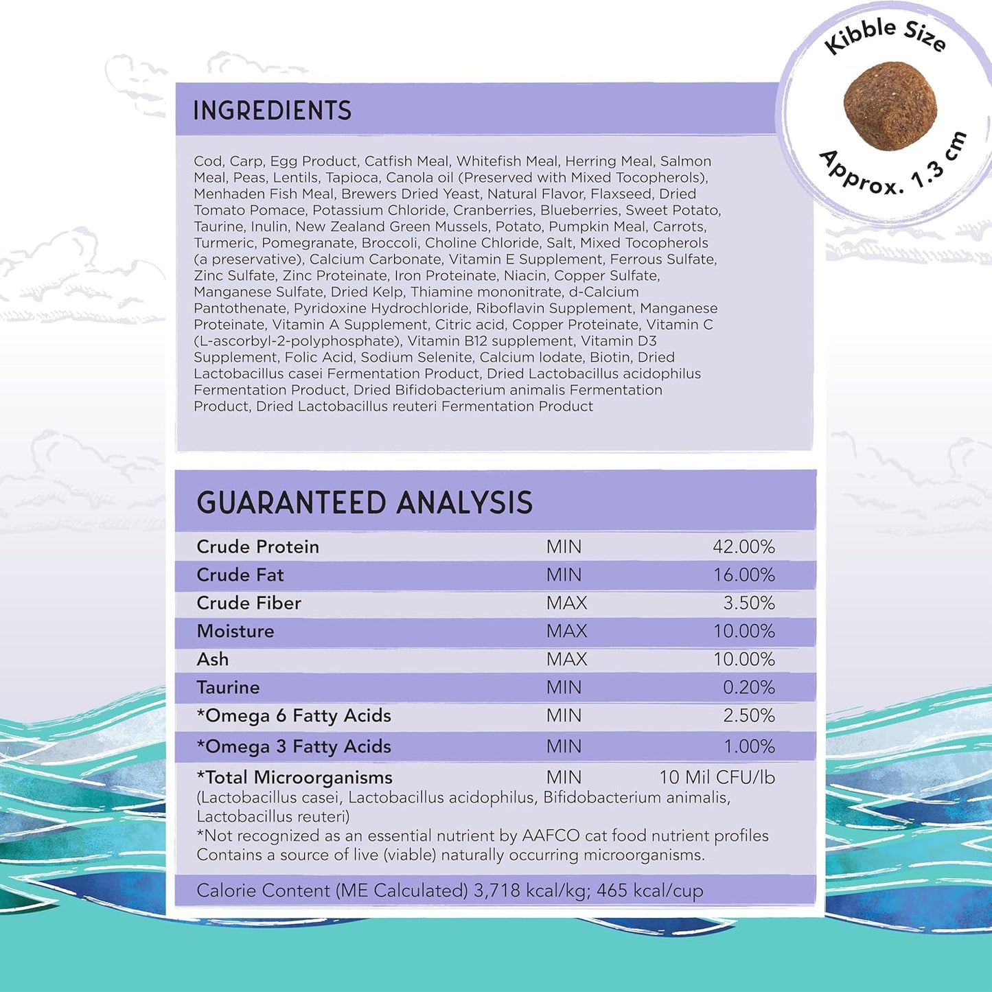 Blackwood Bounty Dry Cat Food, Cod & Carp Recipe for All Life Stages, 2 Pound Bag, High Protein, Grain Free