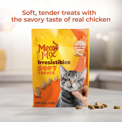 Meow Mix Irresistibles Soft Cat Treats, White Meat Chicken, 3 Ounce (Pack of 5)