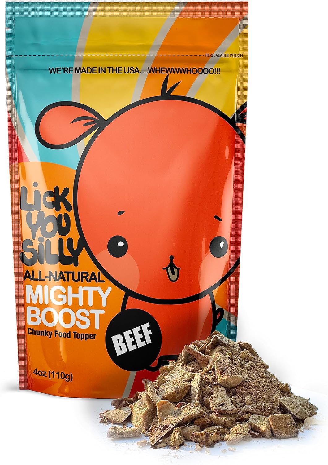 Freeze-Dried Beef Mighty Boost Dog Food Topper | High-Protein Meal Enhancer for Dogs | Grain-Free, All-Natural Pet Food Additive | Made in The USA