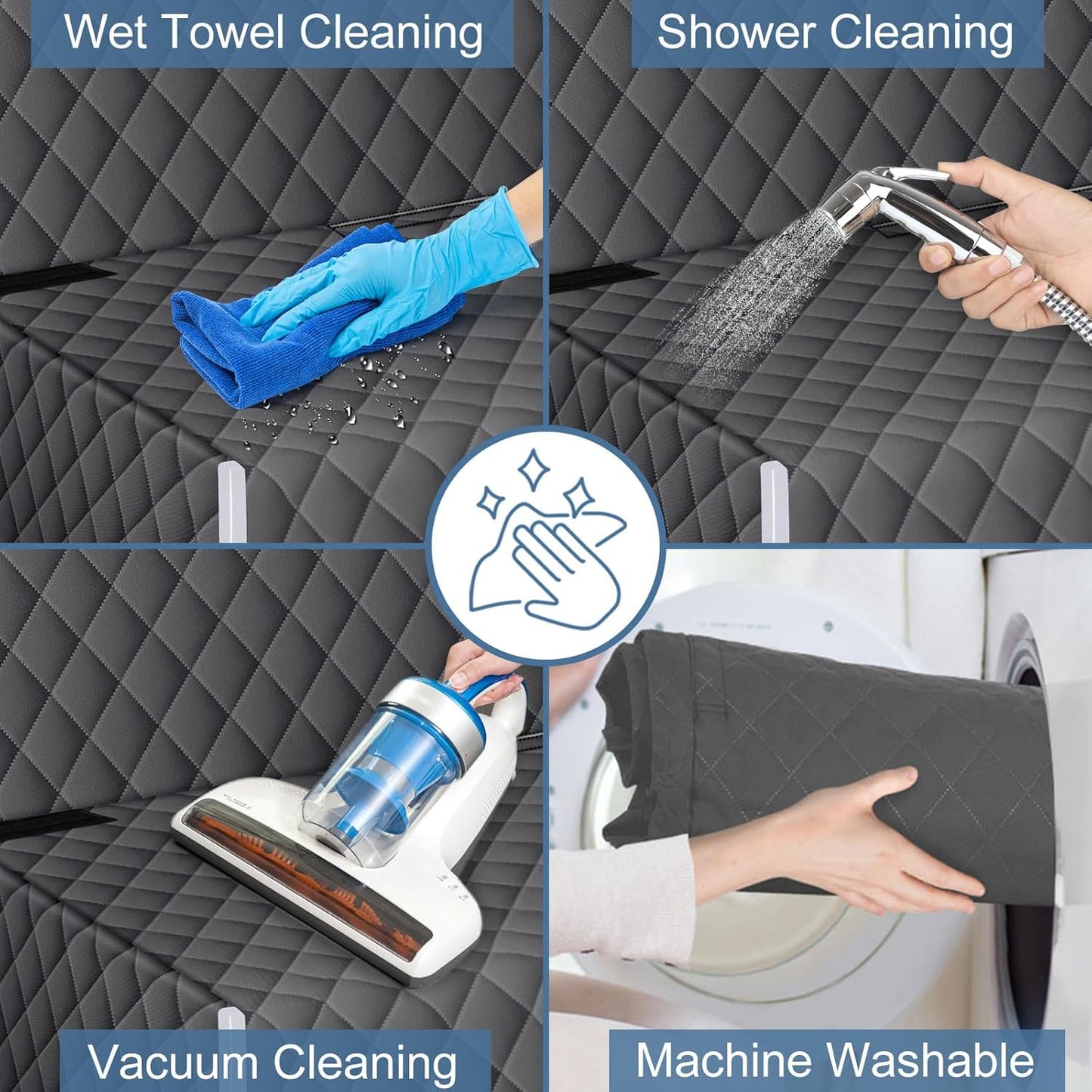 Backseat Cover for Dogs, Waterproof and Non-Slip Pet Bench Seat Covers, Car Seat Protector for Back Seat, Universal Size Rear Car Seat Cover Fits Cars, Trucks and SUVs, M-Charcoal Grey&Grey