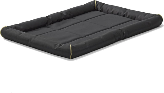 MidWest Homes for Pets Intermediate QuietTime MAXX Ultra-Rugged Dog Bed, Water & Odor Resistant, Bolstered Edge, Non-Slip Bottom, Fits 36-inch Crates, Black