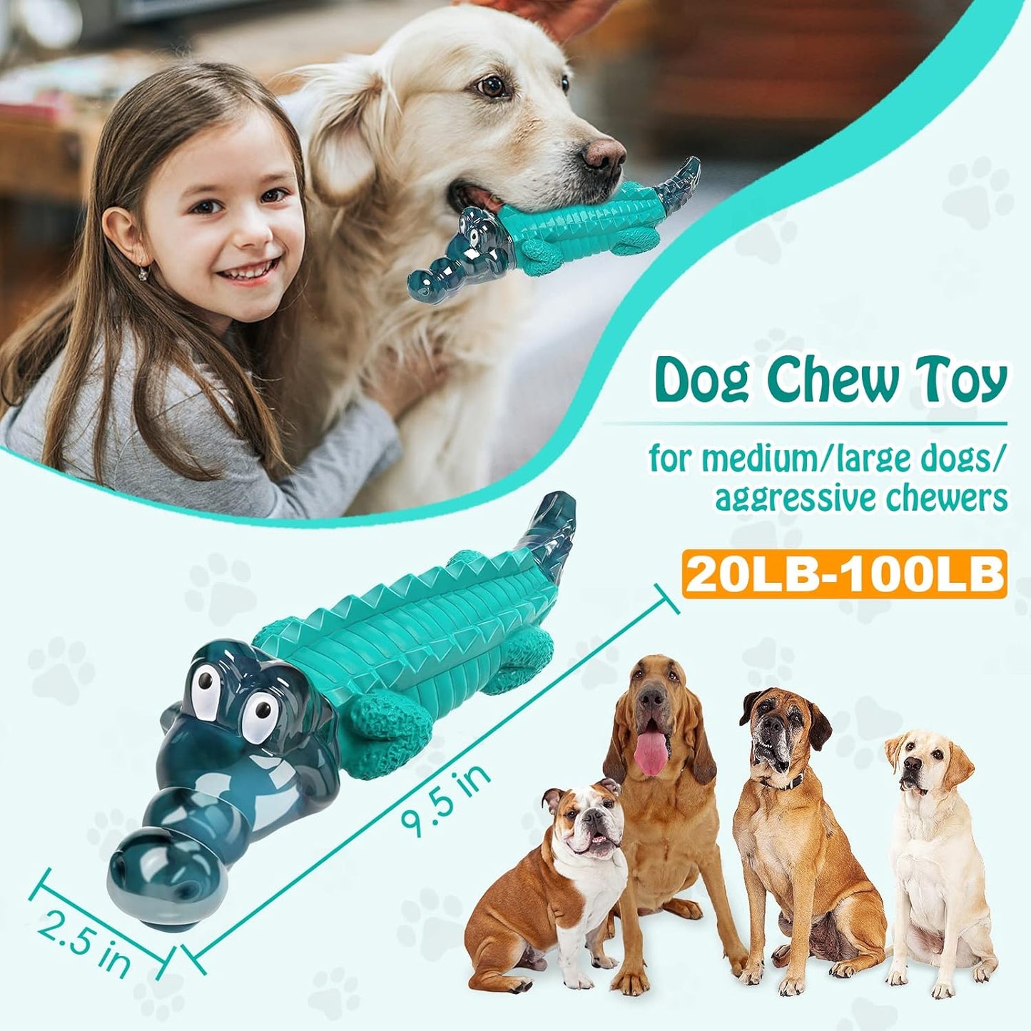 Dog Toys for Aggressive Chewers - Tough,Indestructible Dog Chew Toys for Large, Medium,Small Breed to Keep Them Busy