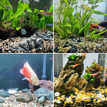 5LB Aquarium Gravel, 1/4" Pea Gravel for Fish Tank, Small River Rocks for Garden Decoration, Landscaping, Vase Filling, Flower Pot Paving(4-8MM)