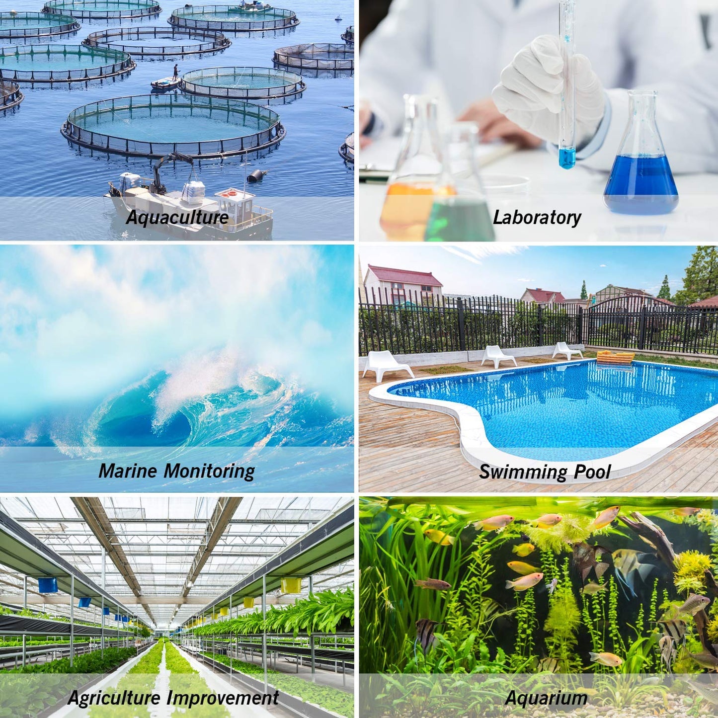 Digital Salinity Tester for Salt Water for Seawater, Aquariums, Marine Monitoring and 4 in 1 Digital EC pH TDS Temp Meter for Water System for Hydroponics, DWC System, Gardening