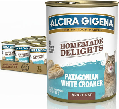Wet Cat Food for Adult Cats, Patagonian White Croaker Recipe, High Protein Grain Free Canned Cat Food, Natural Balanced Nutrition, 11.99 oz Cans (Pack of 12)