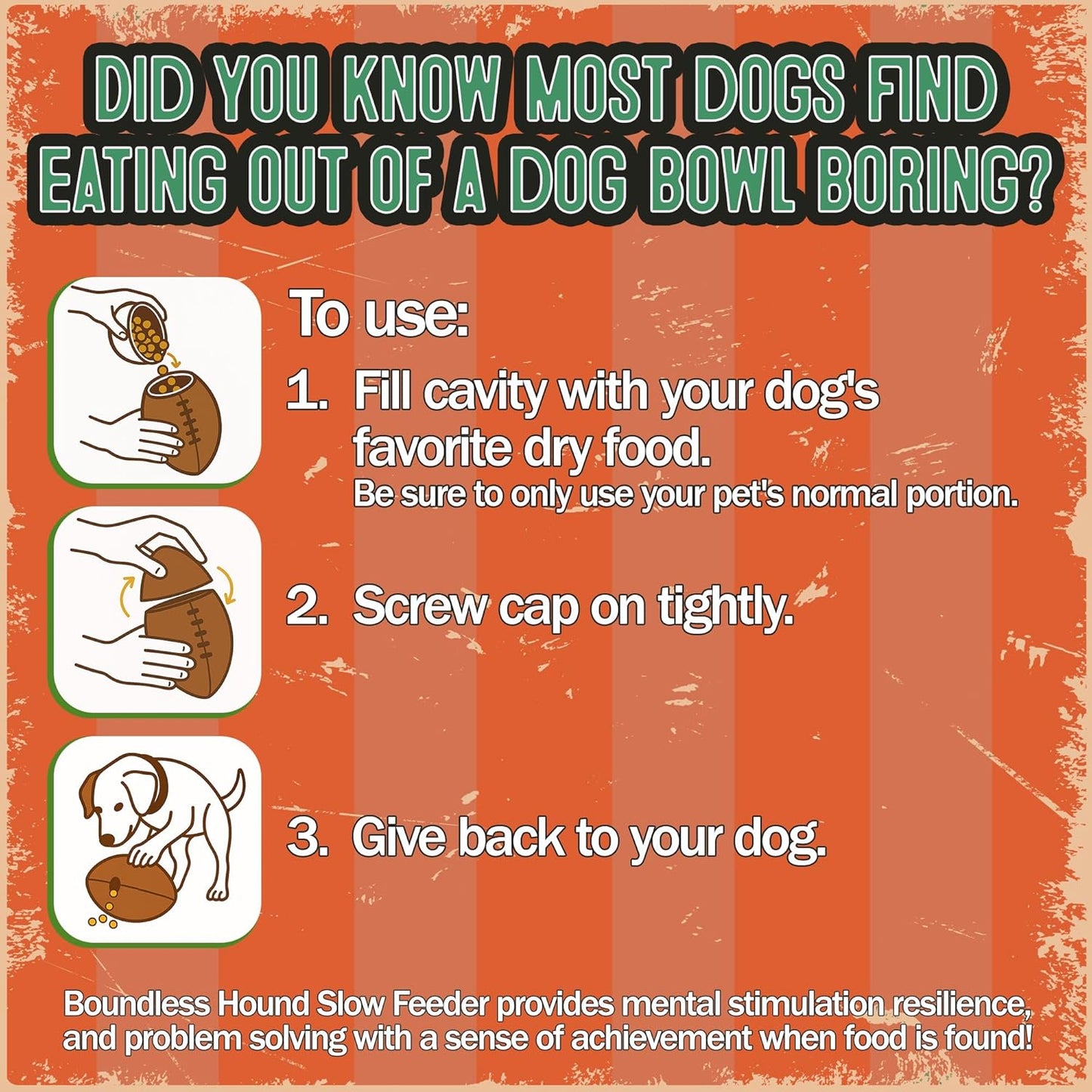 Food Puzzle Feeder for Dogs, Mentally Stimulating Enrichment Toy, Made in USA, BPA-Free Durable Foraging Toy, Reduces Anxiety and Destructive Behavior, Slow Feeder Dog Bowls, 5C