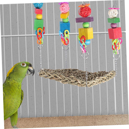 Parrot Swing Toy Bird Toys for Cage Parrot Hammock Nest Bed Bird Resting Nest
