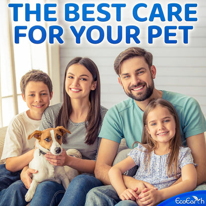 Premium Pet Wipes for Dogs & Cats - 6 Pcs - Disposable Washing Gloves for Bath & Grooming - Clean & Dry Paws, Fur, Face, Ears, Butt & Body - Hypoallergenic, Lick-Safe & Waterless Cleaning Gloves