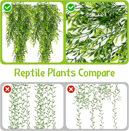 Hamiledyi Reptile Hideouts Natural Coconut Shells Hut Hermit Crab Climbing Toys and Tank Habitat Decorations 2 PCS Terrarium Hanging Plants for Lizard, Snake, Bearded Dragon, Leopard Gecko, Chameleon