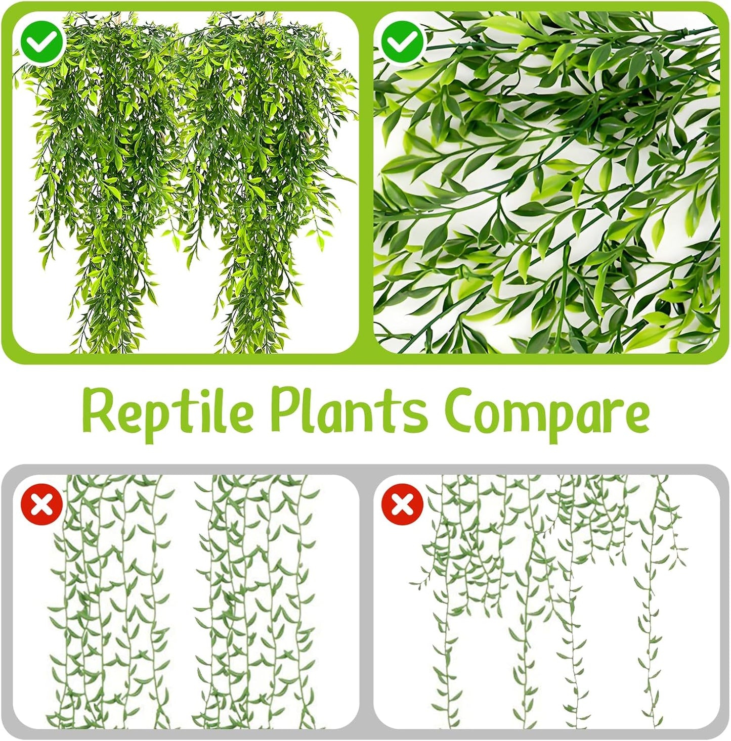 Hamiledyi Reptile Hideouts Natural Coconut Shells Hut Hermit Crab Climbing Toys and Tank Habitat Decorations 2 PCS Terrarium Hanging Plants for Lizard, Snake, Bearded Dragon, Leopard Gecko, Chameleon