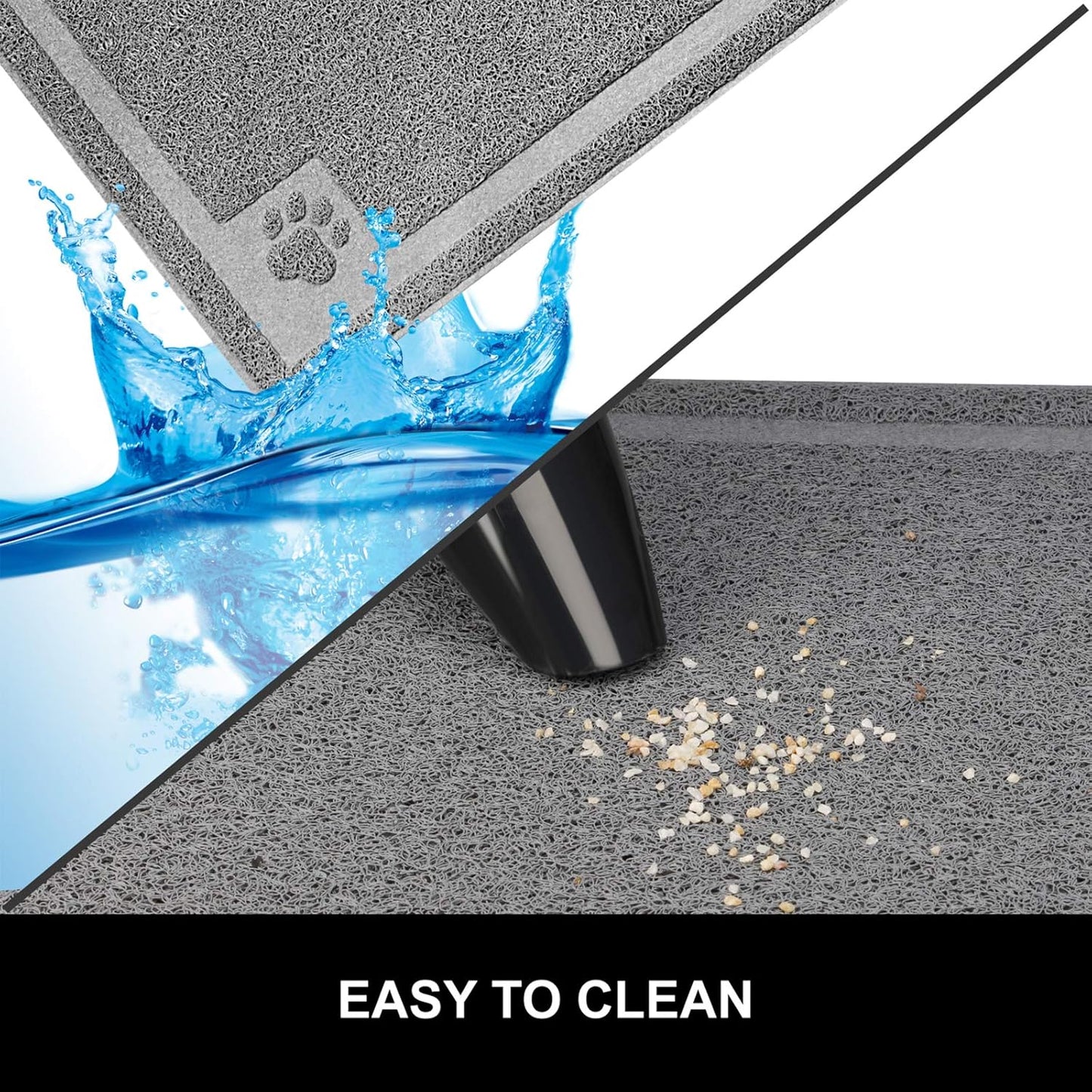 Pet Feeding Mat for Large Dogs and Cats 35" x 25" Flexible and Waterproof Dog Bowl Mat for Food and Water, Easy to Clean Dog Food Mat with Non Slip Backing