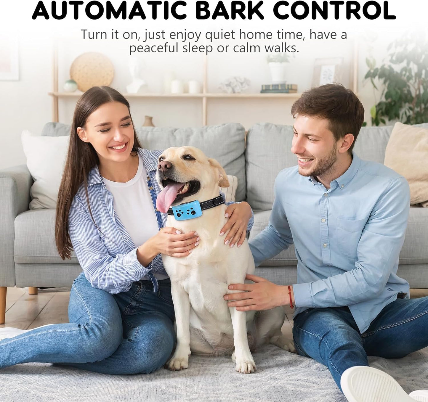 Dog Bark Collar, Svtrat Smart Bark Collar for Small Medium Large Dogs Anti Bark Collars with 4 Training Modes and 7 Level Sensitivity, Barking Collar