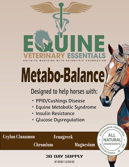 MetaboBalance Equine Metabolic Support Supplement | Helps Manage Laminitis, PPID & Insulin Resistance | Natural Horse Formula for Blood Sugar & Hormonal Balance | Daily Powder