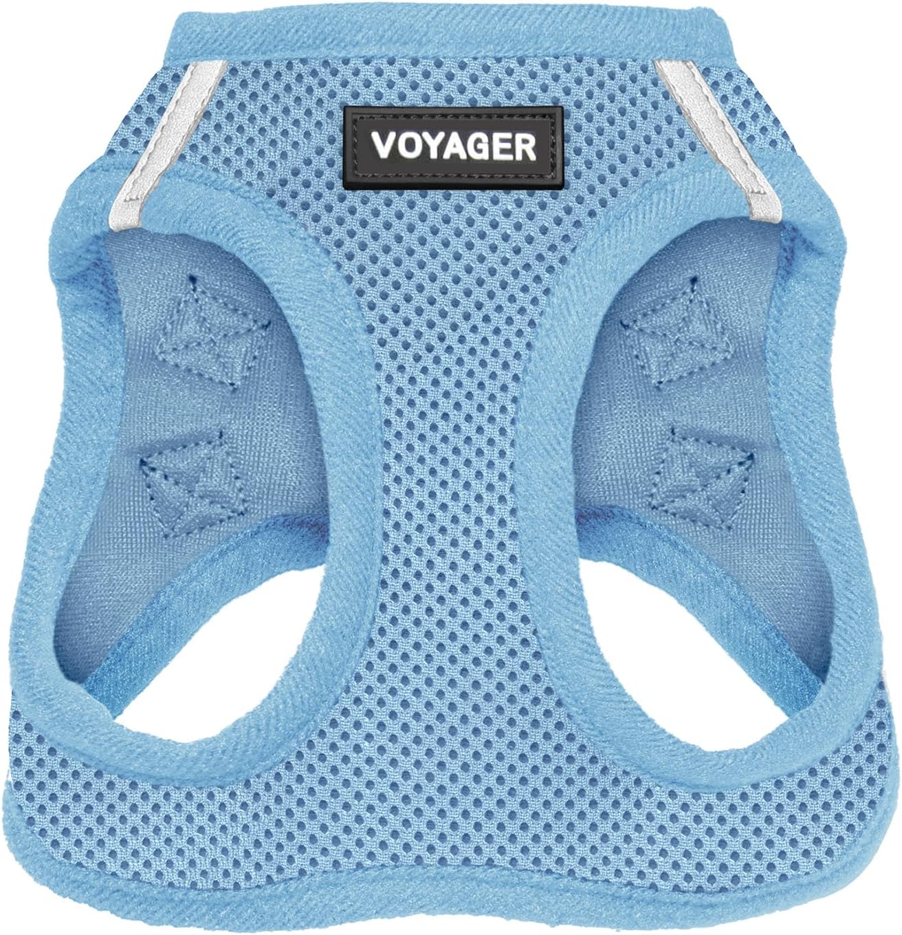 Best Pet Supplies Voyager Step-in Air Harness - All Weather Mesh, Reflective, No Pull Harness for Dogs, Cats - Secure with Hook & Loop Fastener, Buckle, Double D-Rings - Baby Blue, XS