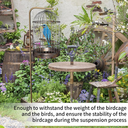 TBTFW 67 Inch High Hanging Bird Cage, Bird Cage Stand, Feeder Stand with Base, Suitable for Hanging Various Types of Birdcages(Weight Limit: Within 35 Pounds)