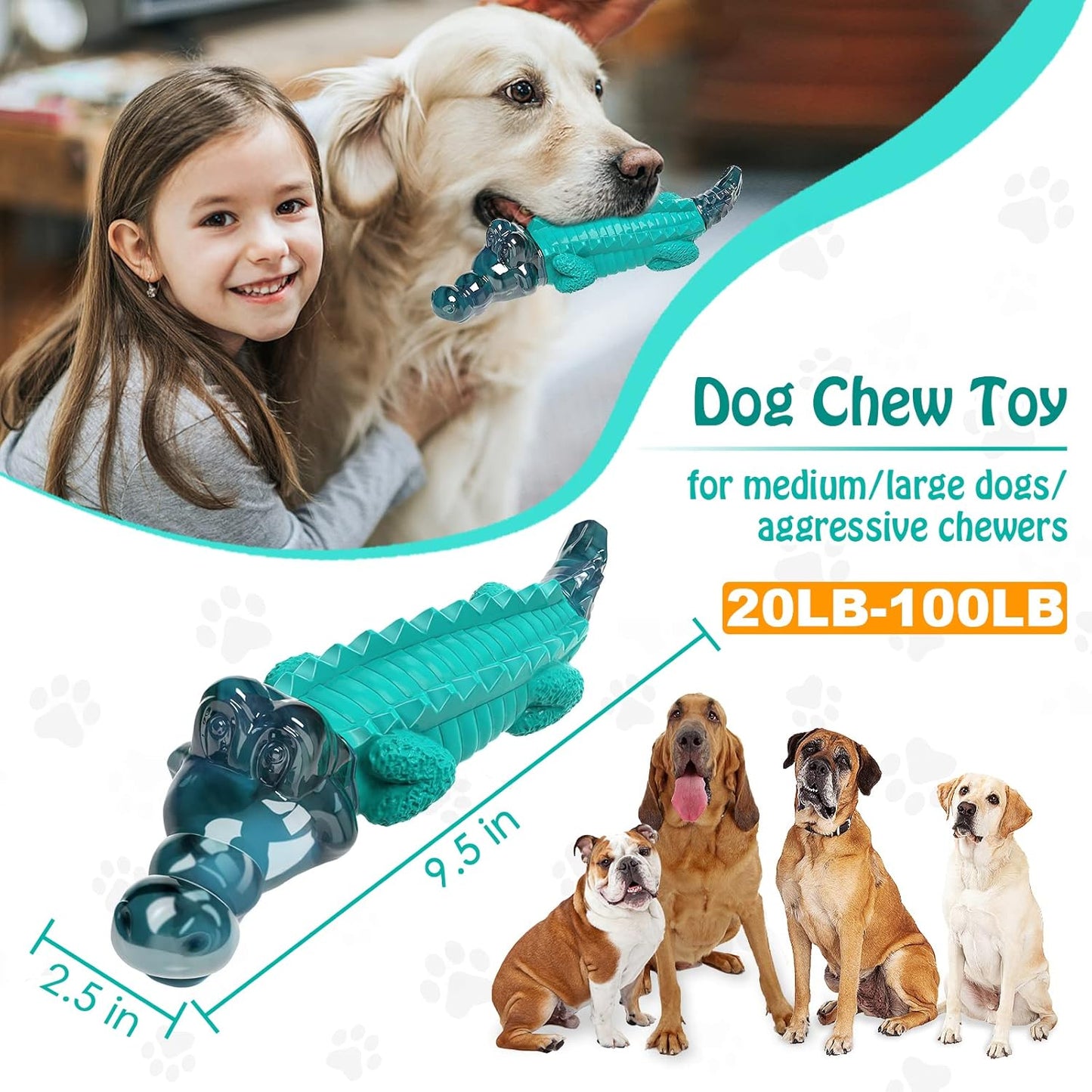Dog Toys for Aggressive Chewers - Tough,Indestructible Dog Chew Toys for Large, Medium,Small Breed to Keep Them Busy