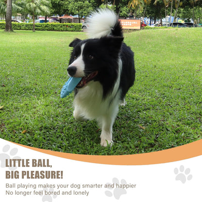 Dog Toothbrush Chew Toy Set, Corn-Shaped Dental Stick & Squeaky Ball for Small, Medium & Large Dogs, Teeth Cleaning, Chew Training, Stress Relief & Interactive Play (Blue)