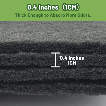 10 Pack Cat Litter Box Charcoal Filters Replacement Carbon Odor Filters 6Inch x 6.5Inch Hooded Cat Litter Boxes and Pans