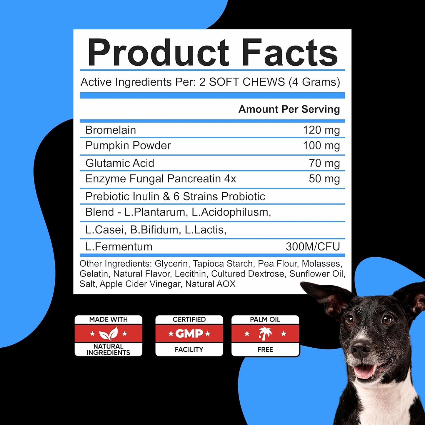 No Poo Chews for Dogs - Coprophagia Stool Eating Deterrent with Probiotics & Enzymes - Stop Dogs from Eating Poop - Digestive Support Soft Chews for All Breeds & Sizes - Forbid Stool Eating Deterrent