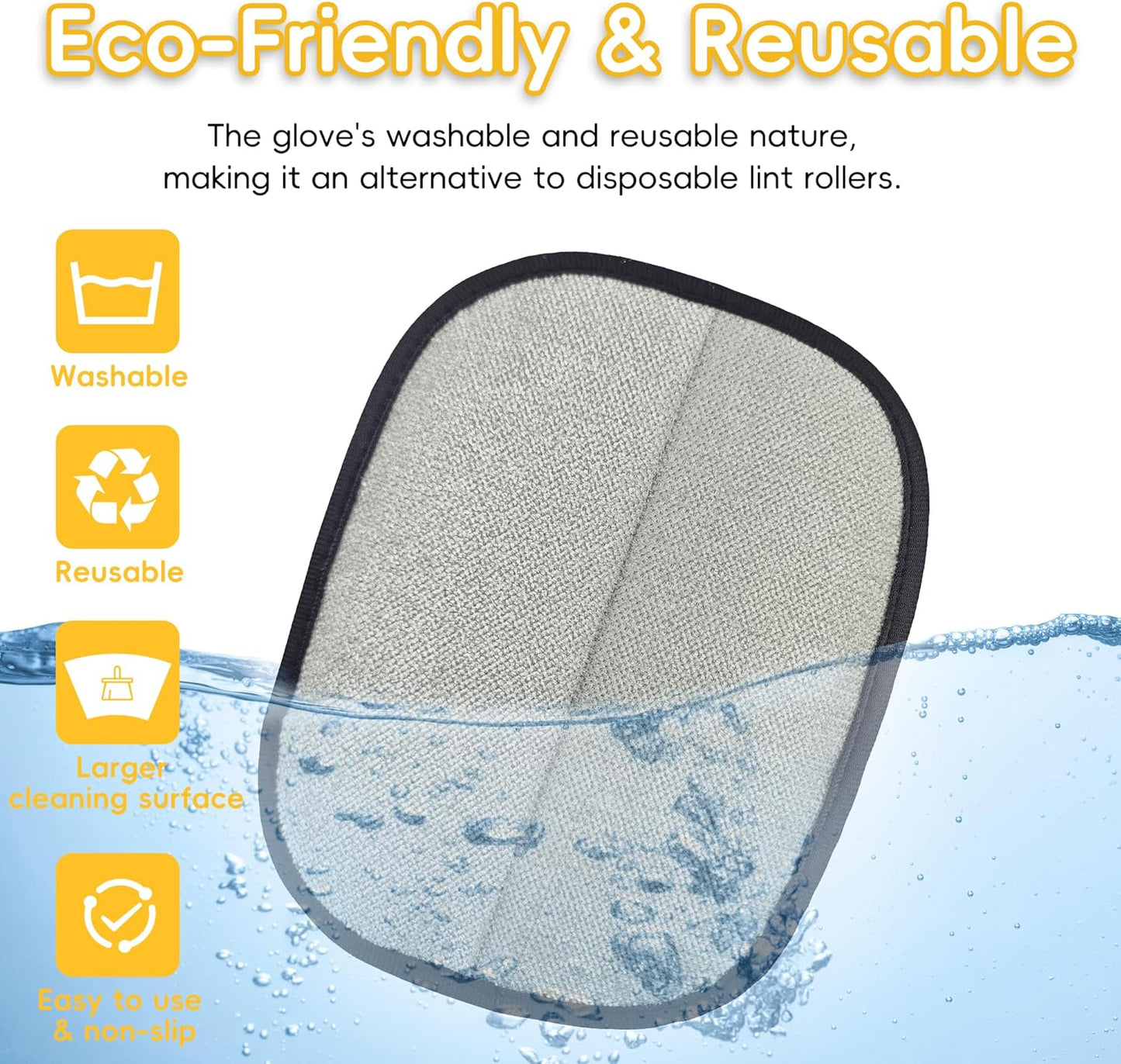 Pet Hair Removal Glove, Magic Brush Electrostatic Mitt, Pet Hair Remover Tool for Dog & Cat, Reusable Pet Hair Gloves Pet Grooming Needs, Fur Remover for Couch, Clothing, Carpet & Car Seat