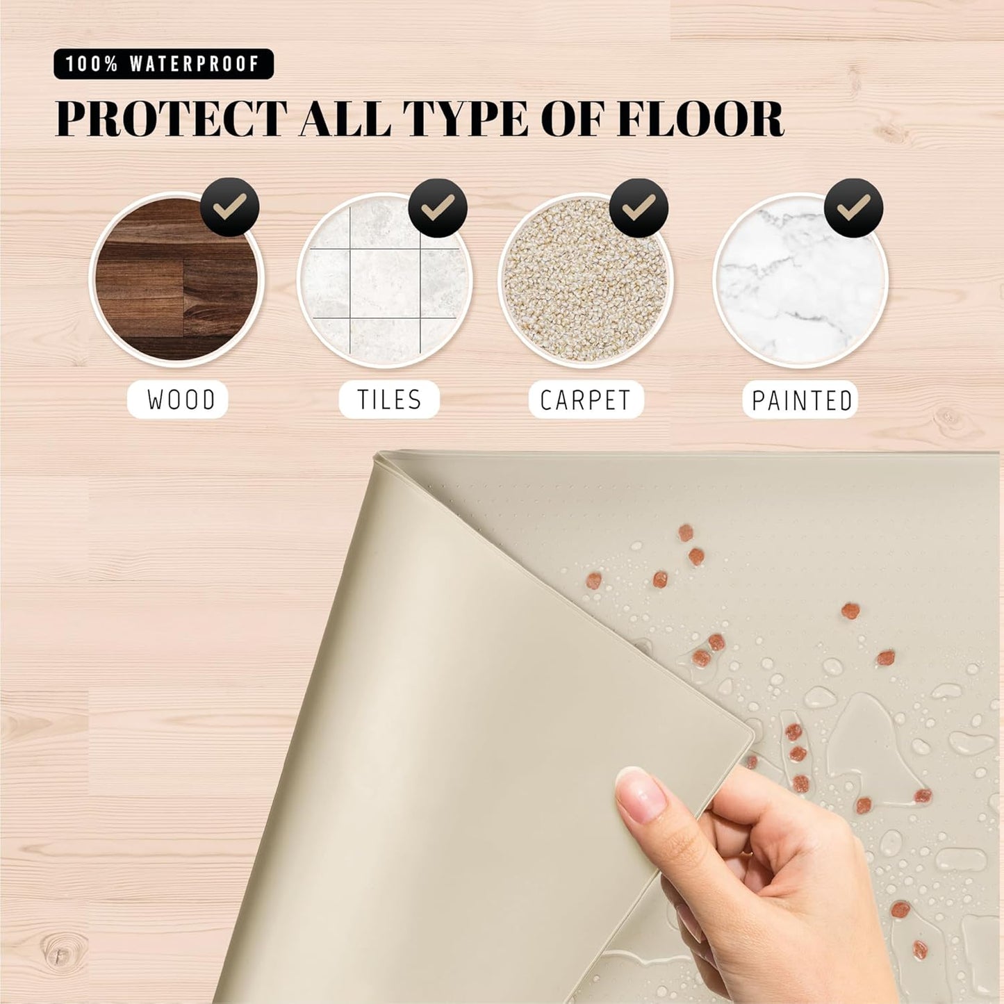 AVERYDAY 3-in-1 Slow Feeder Dog Bowls and 32x24'' Silicone Dog Mat Bundle