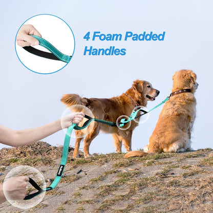 PetBonus No Tangle Double Dog Leash and Dog Seat Belt for Car