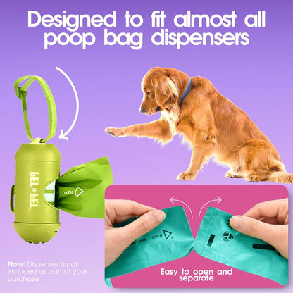 PET N PET 720 Counts, Colorful Poop Bags for Dogs, 38% Plant Based & 62% + 100% Plant Based Dog Wipes for Paws and Butt, 100 Counts Dog Pet Wipes, 8" x 8" Hypoallergenic Wipes