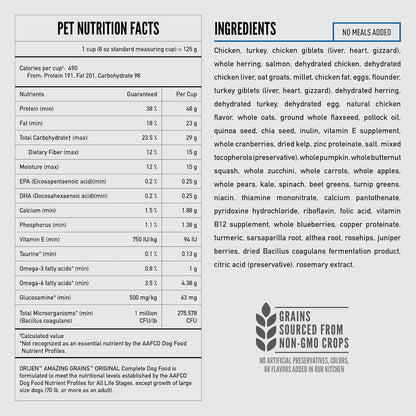 ORIJEN Amazing Grains Dry Dog Food Original Recipe 30lb Bag