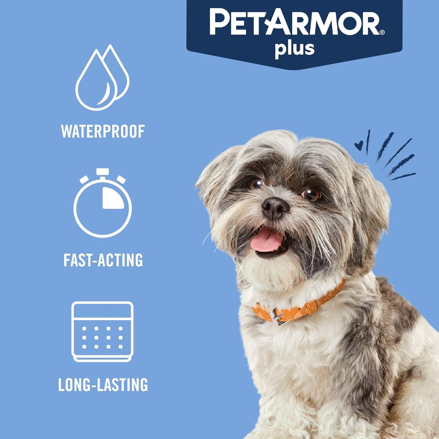 PetArmor Plus Flea and Tick Prevention for Dogs, Small Dog Flea and Tick Treatment, 3 Doses, Waterproof Topical, Fast Acting (5-22 lbs)