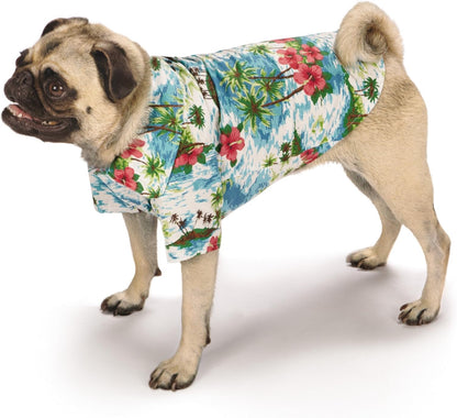 Casual Canine Pet Supplies Camp pet shirts, Blue, Small Medium US