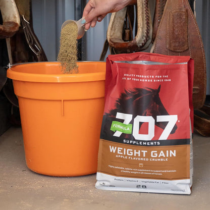 Formula 707 Weight Gain Powder Equine Supplement, 16lb Bucket – Palatable, Calorie-Rich Nutritional Support for Hard-to-Keep and Senior Horses