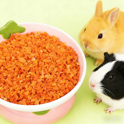 Freeze-Dried Carrot Granules Rabbit Chew Toys, Hamster & Gerbil Treats Bunny Treats Small Animal Molar Toys for Guinea Pig Hamster Bunny Chinchilla Gerbil, 200g / 7.05oz