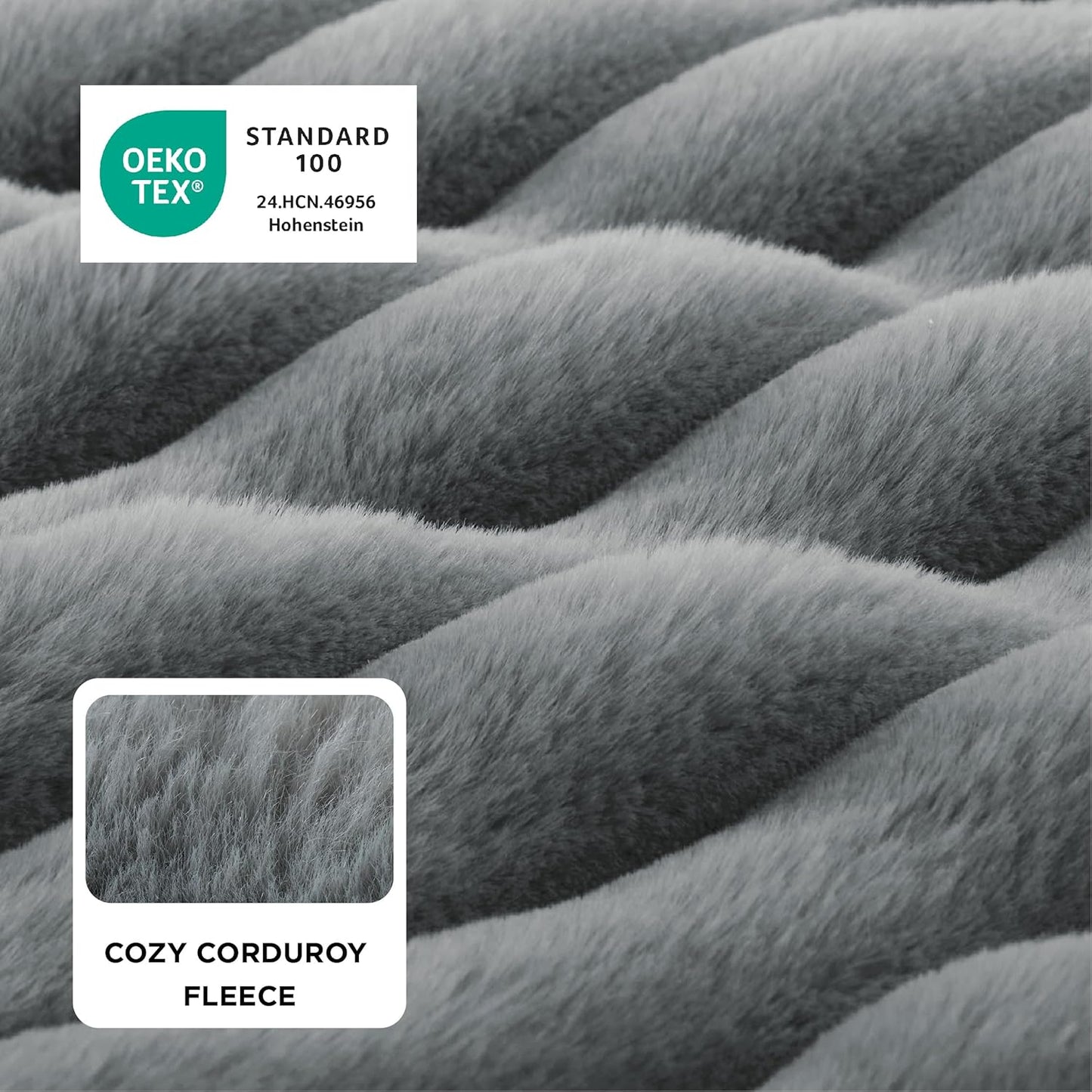 Bedsure Orthopedic Dog Beds Large Sized Dog, Waterproof Memory Foam Pet Bed with Sides, Non-Slip Bottom and Egg-Crate Foam Large Pet Couch Sofa with Washable Removable Corduroy Cover, Grey