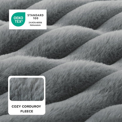 Bedsure Orthopedic Dog Beds Large Sized Dog, Waterproof Memory Foam Pet Bed with Sides, Non-Slip Bottom and Egg-Crate Foam Large Pet Couch Sofa with Washable Removable Corduroy Cover, Grey