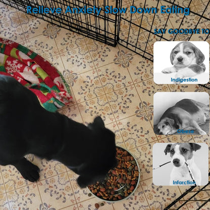 Slow Feeder Dog Bowl, Cat Slow Feeders Slow Eating, Modern Lick Mat Design, Reduces Gulping, Dishwasher Safe, Suit for All Cat & Dog Breeds (Beige)