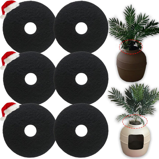 Cat Litter Box Replacement Carbon Charcoal Filters Compatible with Hidden Cat Litter Box（ 6PCS ） - Activated Carbon Charcoal Filters for Cat Litter Box, Absorbing Odor, Keep Home Fresh