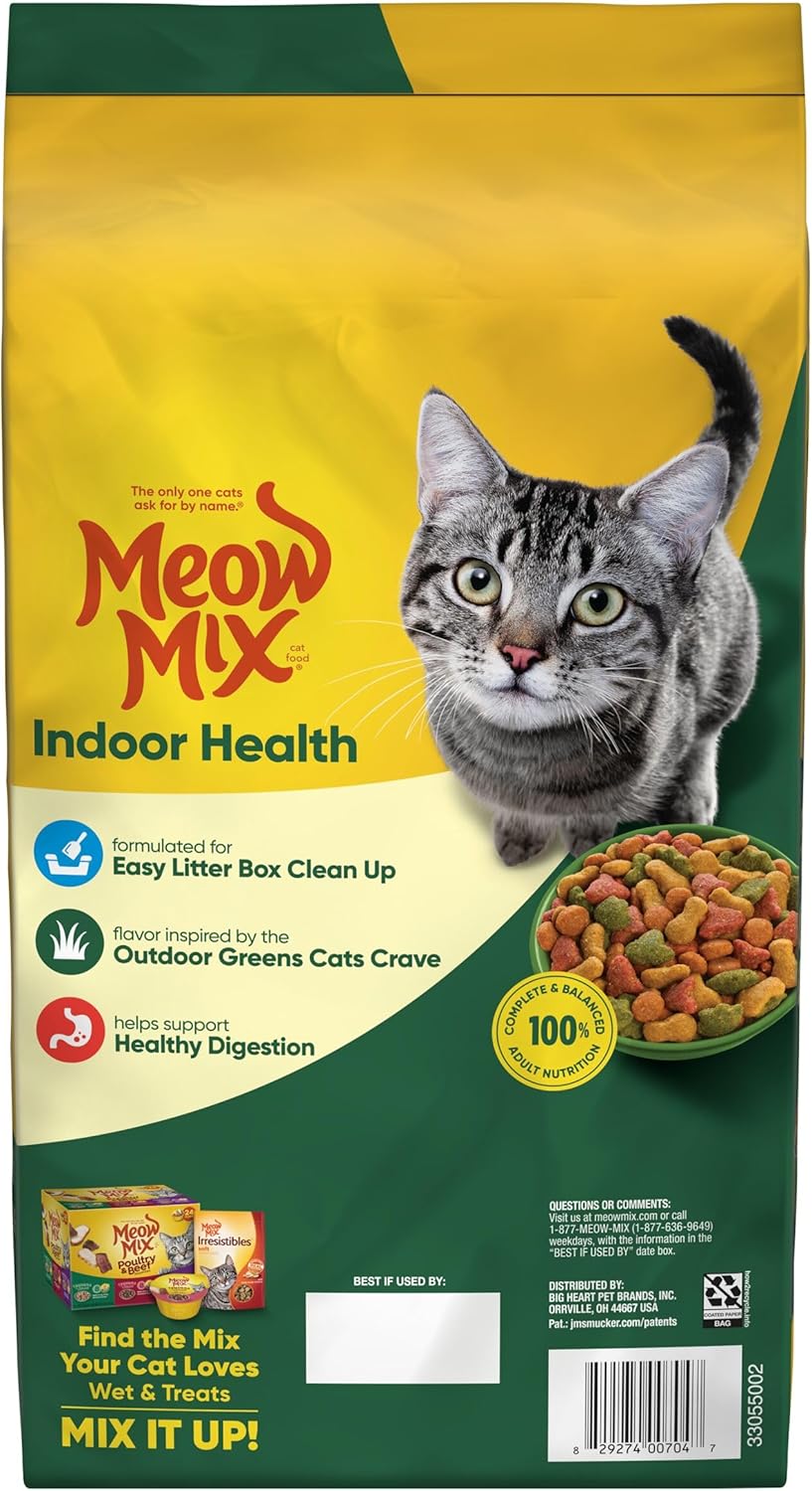 Meow Mix Indoor Health Dry Cat Food, 6.3 Pound Bag