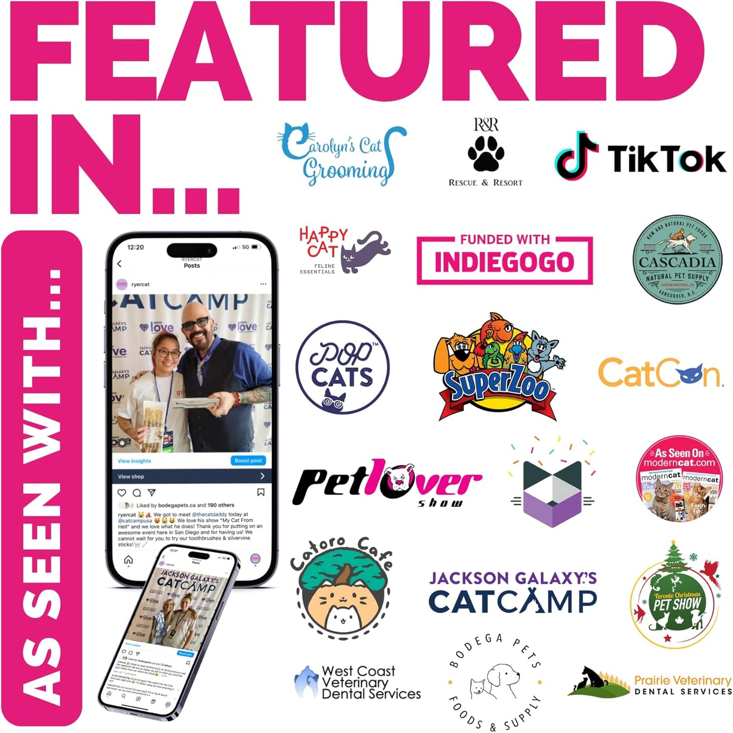 RYERCAT Flamingo Dual Sided Cat Toothbrush - Micro Head ToothBrush to fit into Cat's Mouth - Cat Dental Supplies