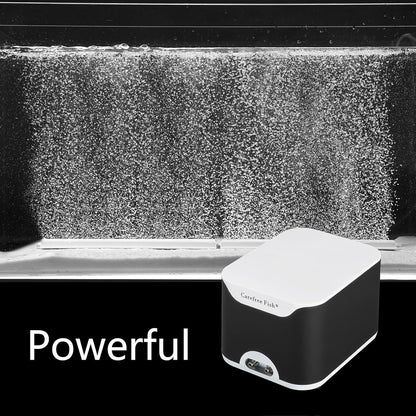 Carefree Fish 5/10W Aquarium Air Pump Dual Outlets Super Quiet Oxygen Pump with 6Ft Silicone Anti-Shedding Tubing and 2 Bubble Stones