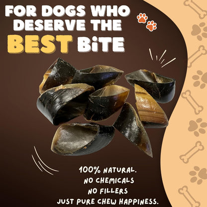 Woofley's - Cow Hooves for Dogs (50 Count) - Safe Cow Hoof Dog Chews -Fed Cattle - Best Natural Alternative to Rawhide