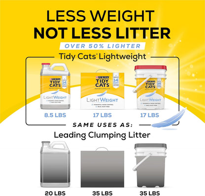 Purina Tidy Cats LightWeight Clumping Cat Litter, Tidy Max Instant Action Formula - 17 lb. Box
