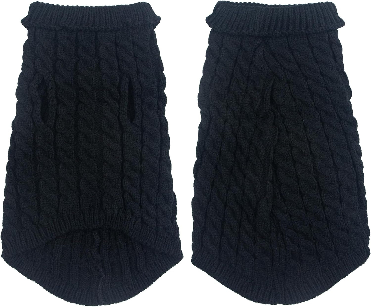 Dog Pullover Sweater Cozy Small Dog Warm Winter Sweater Black S for Bulldog, Poodle, Yorkshire, Cocker Spanie etc.